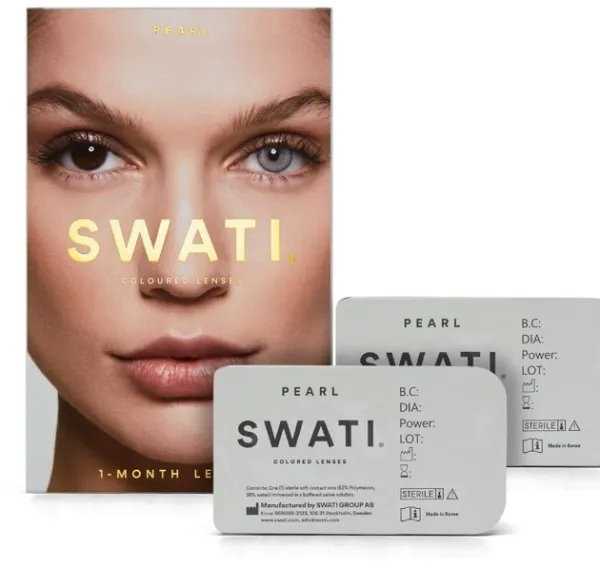 SWATI - Värilliset Piilolinssit 1 Kuukausi - Pearl