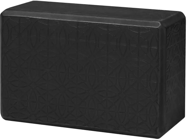 Gaiam Embossed Yogablok Musta